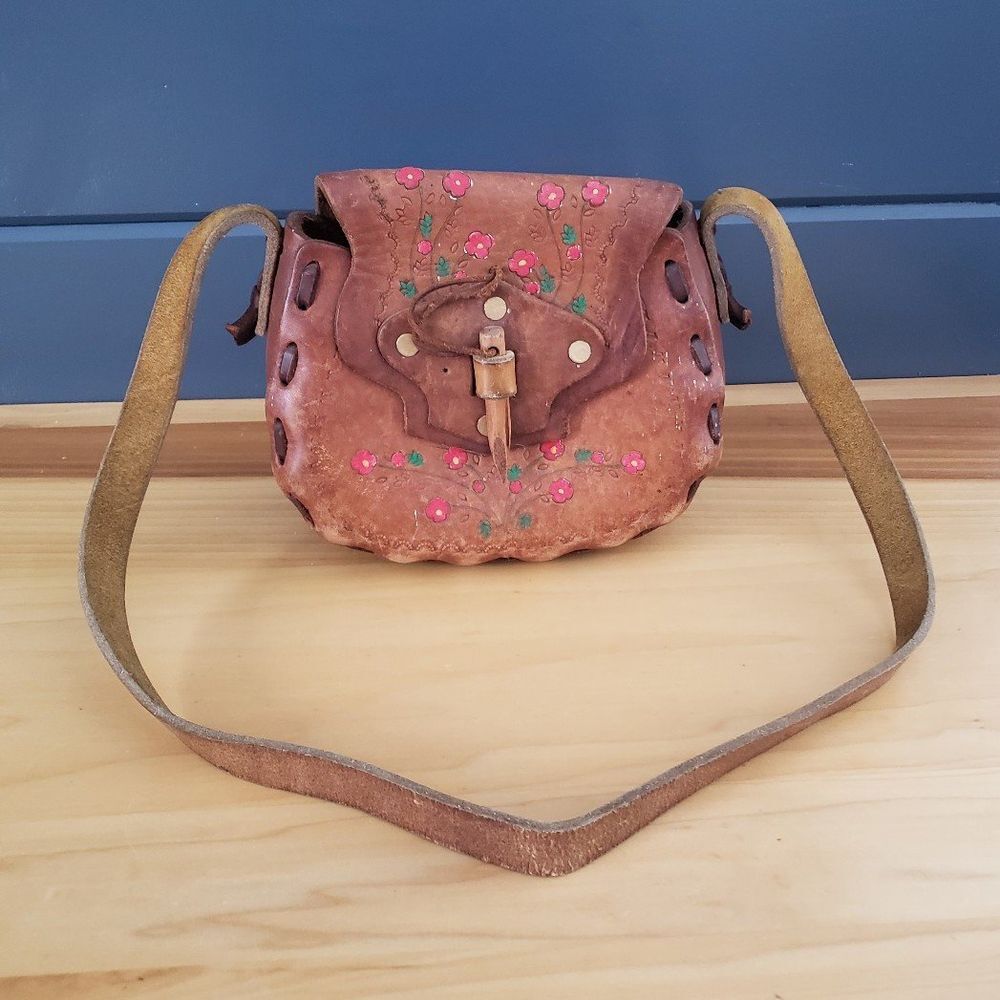 70s Handmade‎ Leather Purse
